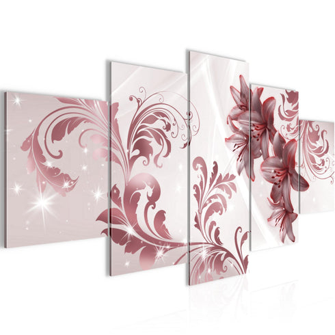 Wandbilder Wohnzimmer XXL Blumen Lilien Moderne Bild Abstrakt
